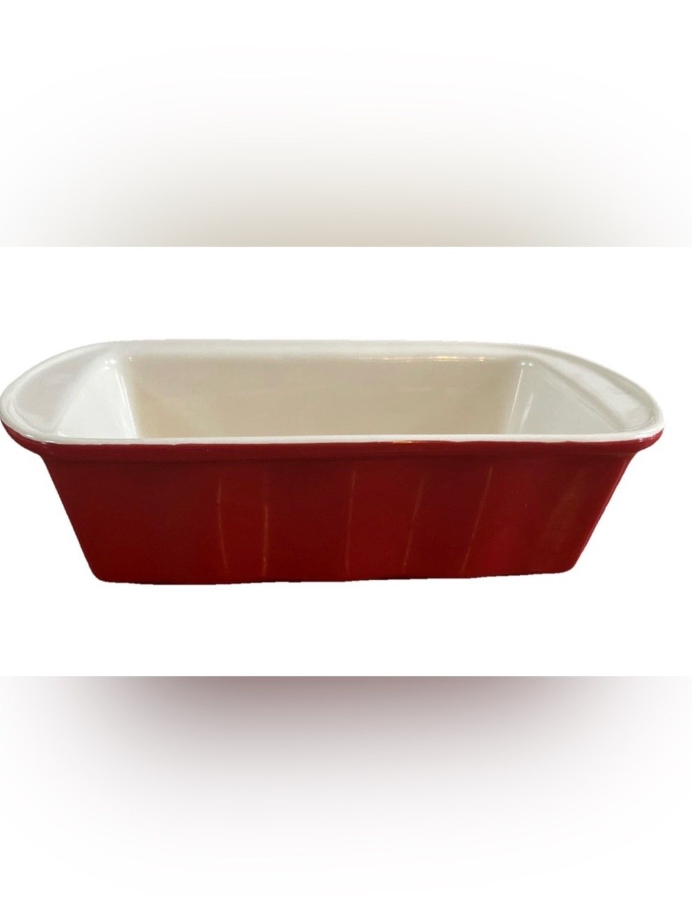 Crofton Red Stoneware Loaf Pan with Cream Interior